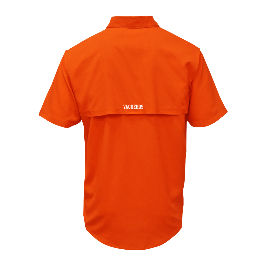 UTRGV™ - Primary Logo - Men's Orange Fishing Shirt | Official Apparel