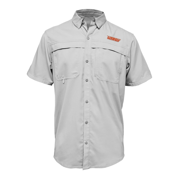 UTRGV™ - Orange Primary Logo - Men's Silver Fishing Shirt | Official Apparel