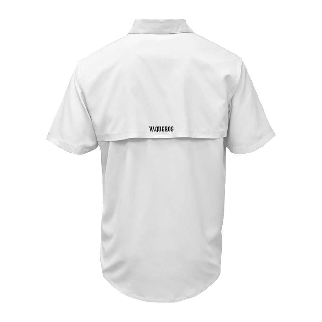 UTRGV™ - Black Primary Logo - Men's White Fishing Shirt | Official Apparel