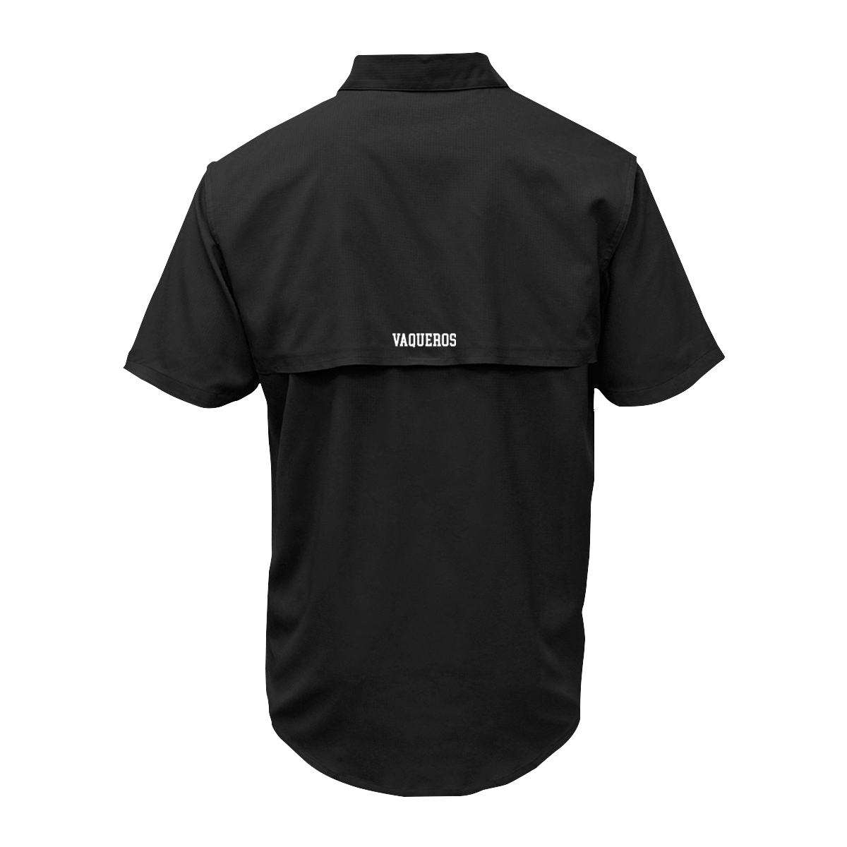 UTRGV™ - White V Logo - Men's Black Fishing Shirt | Official Apparel