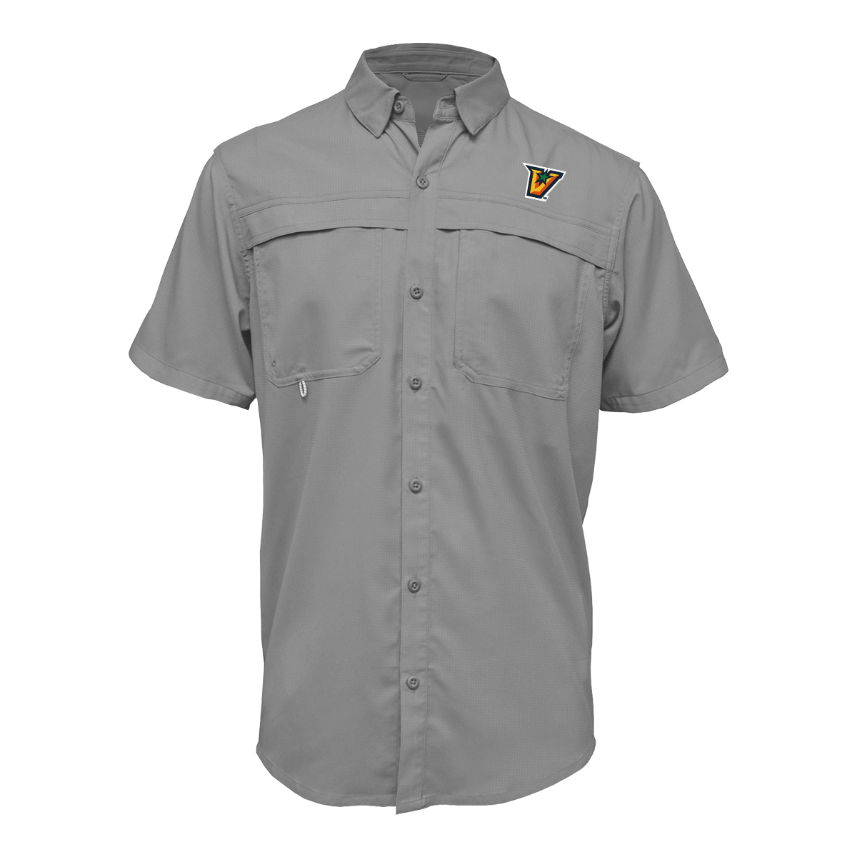 UTRGV™ - V Logo - Men's Grey Fishing Shirt | Official Apparel
