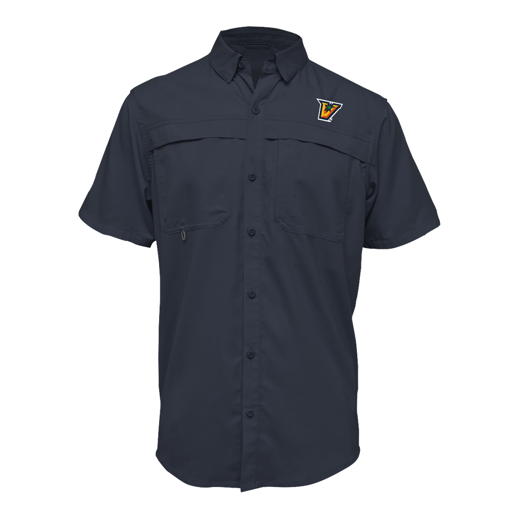 UTRGV™ - V Logo - Men's Navy Fishing Shirt | Official Apparel