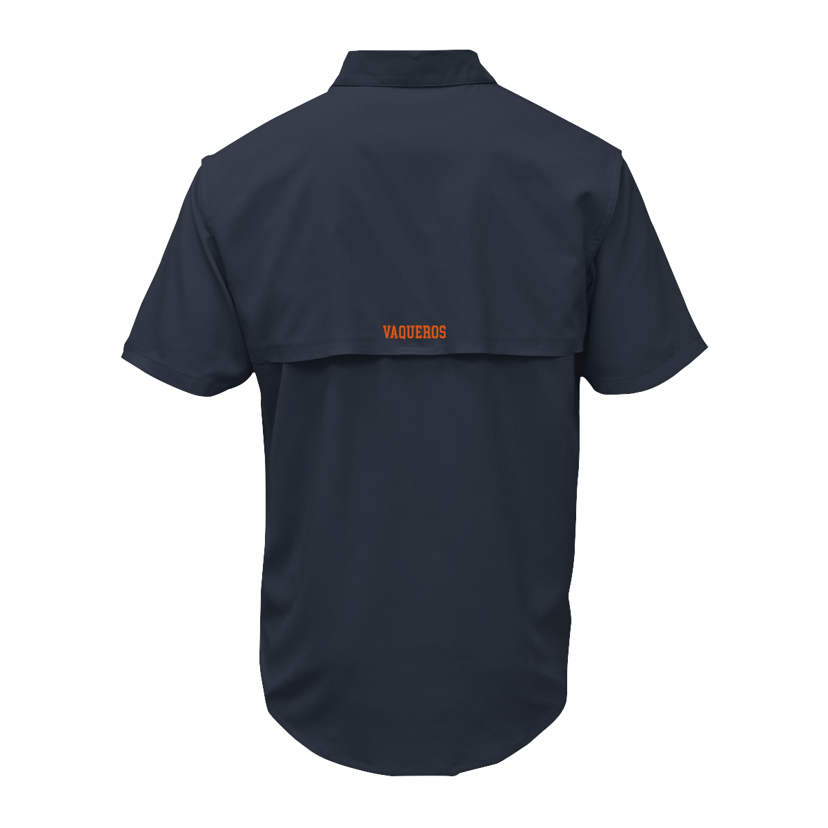 UTRGV™ - Orange V Logo - Men's Navy Fishing Shirt | Official Apparel