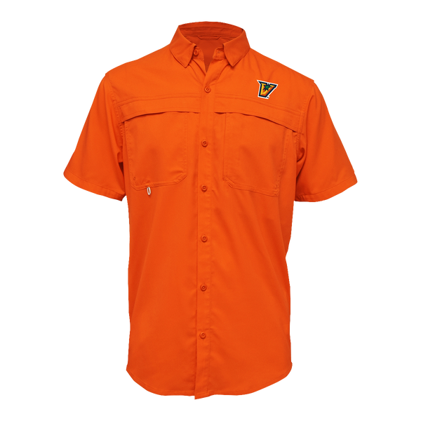 UTRGV™ - V Logo - Men's Orange Fishing Shirt | Official Apparel