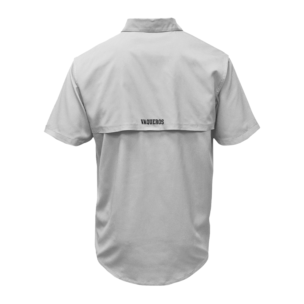 UTRGV™ - Black V Logo - Men's Silver Fishing Shirt V | Official Apparel