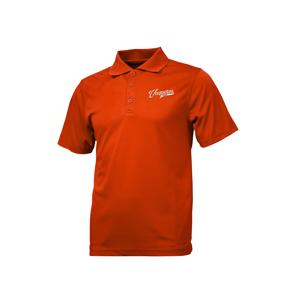 UTRGV™ - White Vaqueros Logo - Men's Orange Polo | Official Apparel