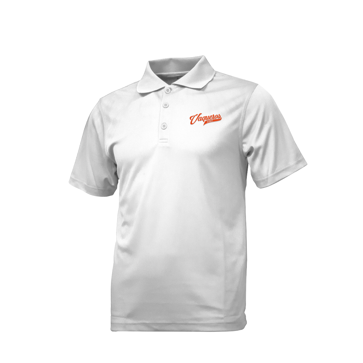 UTRGV™ - Orange Vaqueros Logo - Men's White Polo | Official Apparel
