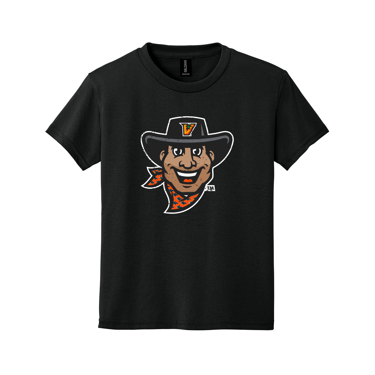 UTRGV™ Vaquero Mascot Youth T-Shirt - Black | Official Licensed Apparel