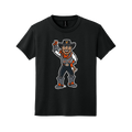 UTRGV™ Full Body Vaquero Mascot Youth T-Shirt - Black | Official Licensed Apparel