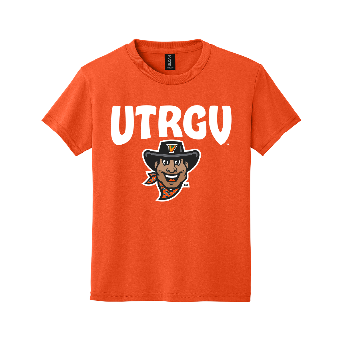 UTRGV™ Vaquero Mascot Youth T-Shirt - Orange | Official Licensed Apparel