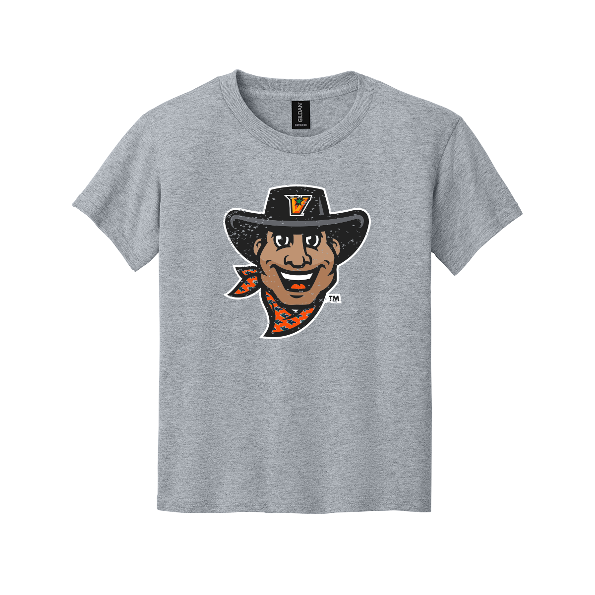 UTRGV™ Vaquero Mascot Youth T-Shirt - Light Grey | Official Licensed Apparel