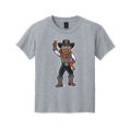 UTRGV™ Full Body Vaquero Mascot Youth T-Shirt - Light Grey | Official Licensed Apparel
