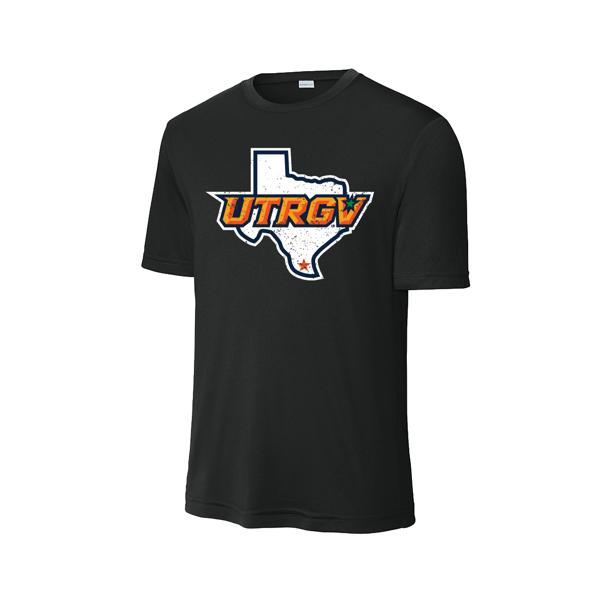 UTRGV™ Texas Grunge Logo Performance T-Shirt - Black | Official Licensed Apparel