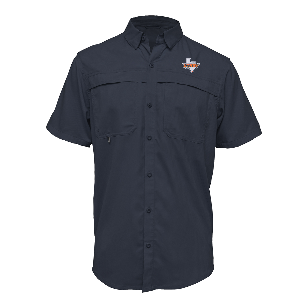 UTRGV™ - Texas Logo - Men's Navy Fishing Shirt