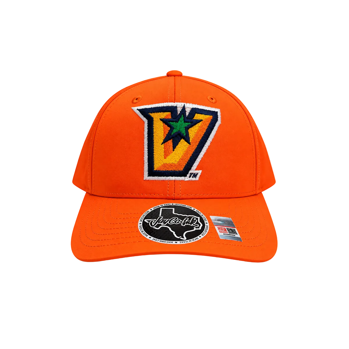 UTRGV™ Embroidered V Logo Full Color Adjustable Cap - Orange | Official Licensed Headwear