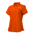 UTRGV™ - White Vaqueros Logo - Women's Orange Fishing Shirt | Official Apparel
