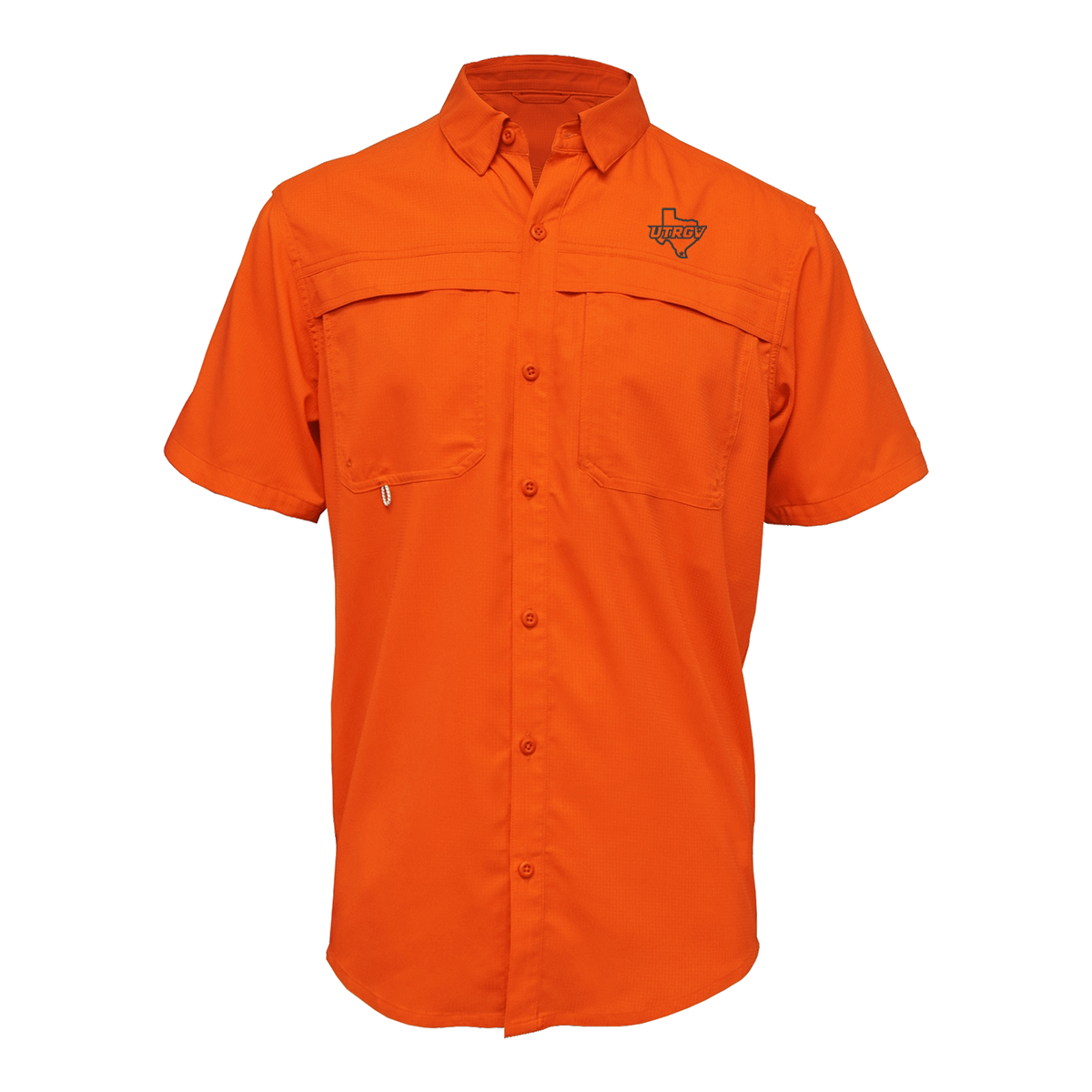 UTRGV™ Black Texas Logo Men's Fishing Shirt - Orange | Official Licensed Apparel