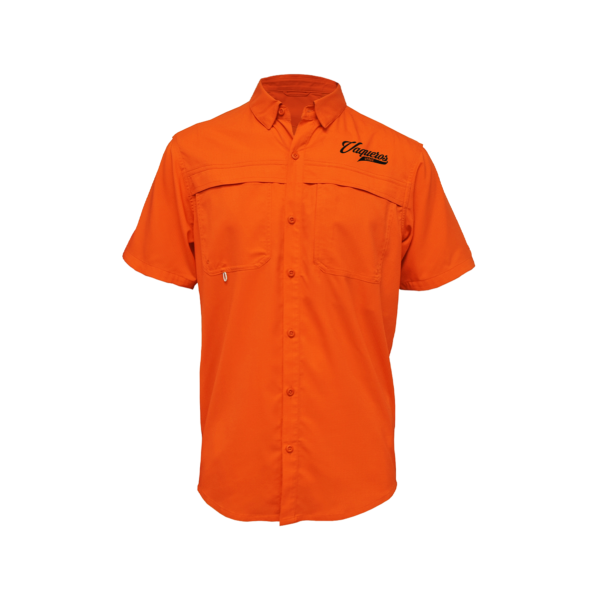 UTRGV™ - Black Vaqueros Logo - Men's Orange Fishing Shirt | Official Apparel