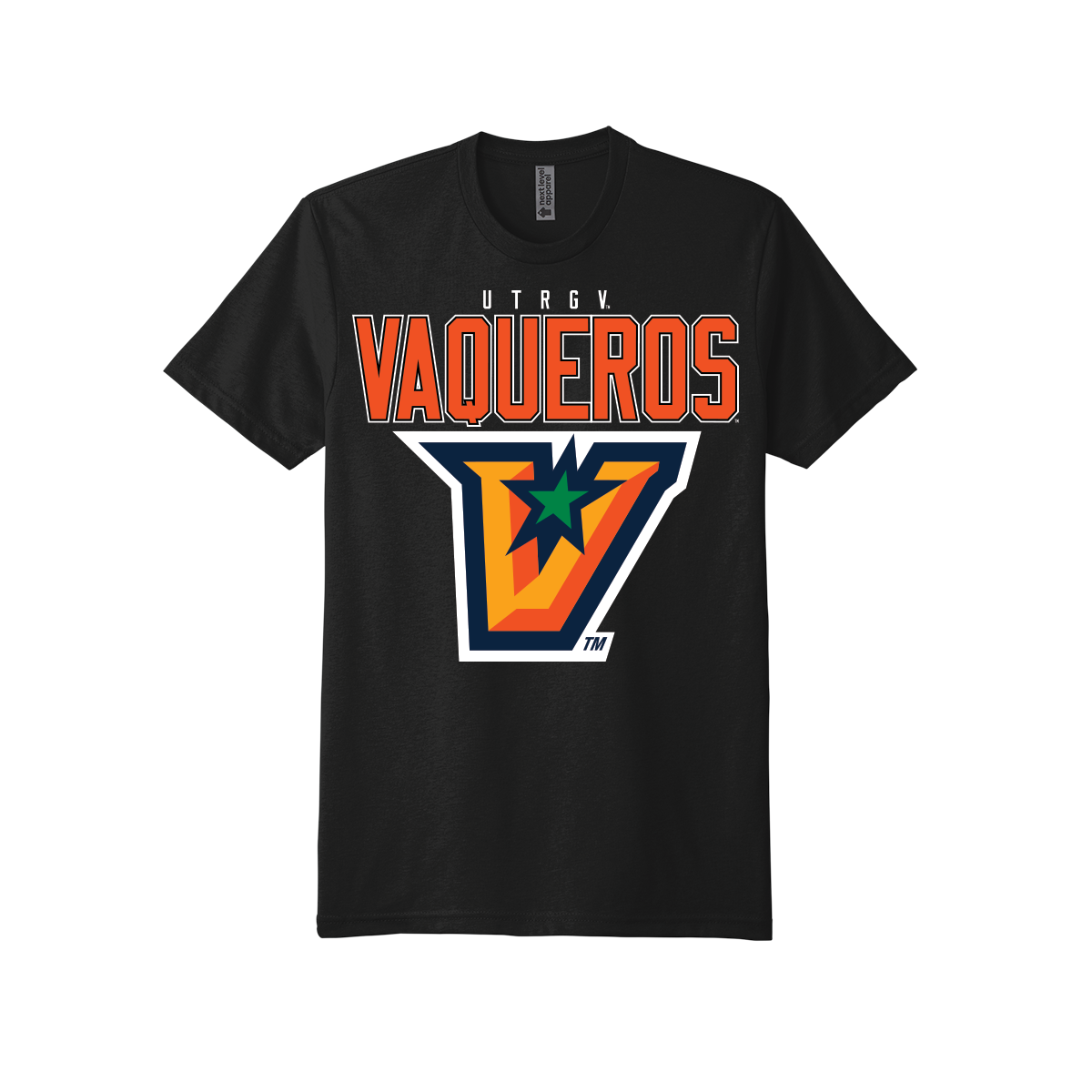 UTRGV™ Vaqueros Big V T-Shirt - Black | Official Licensed Apparel