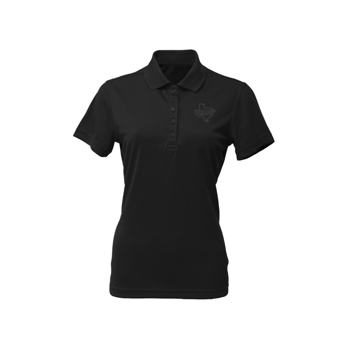 UTRGV™ - Black Texas Logo - Women's Black Polo