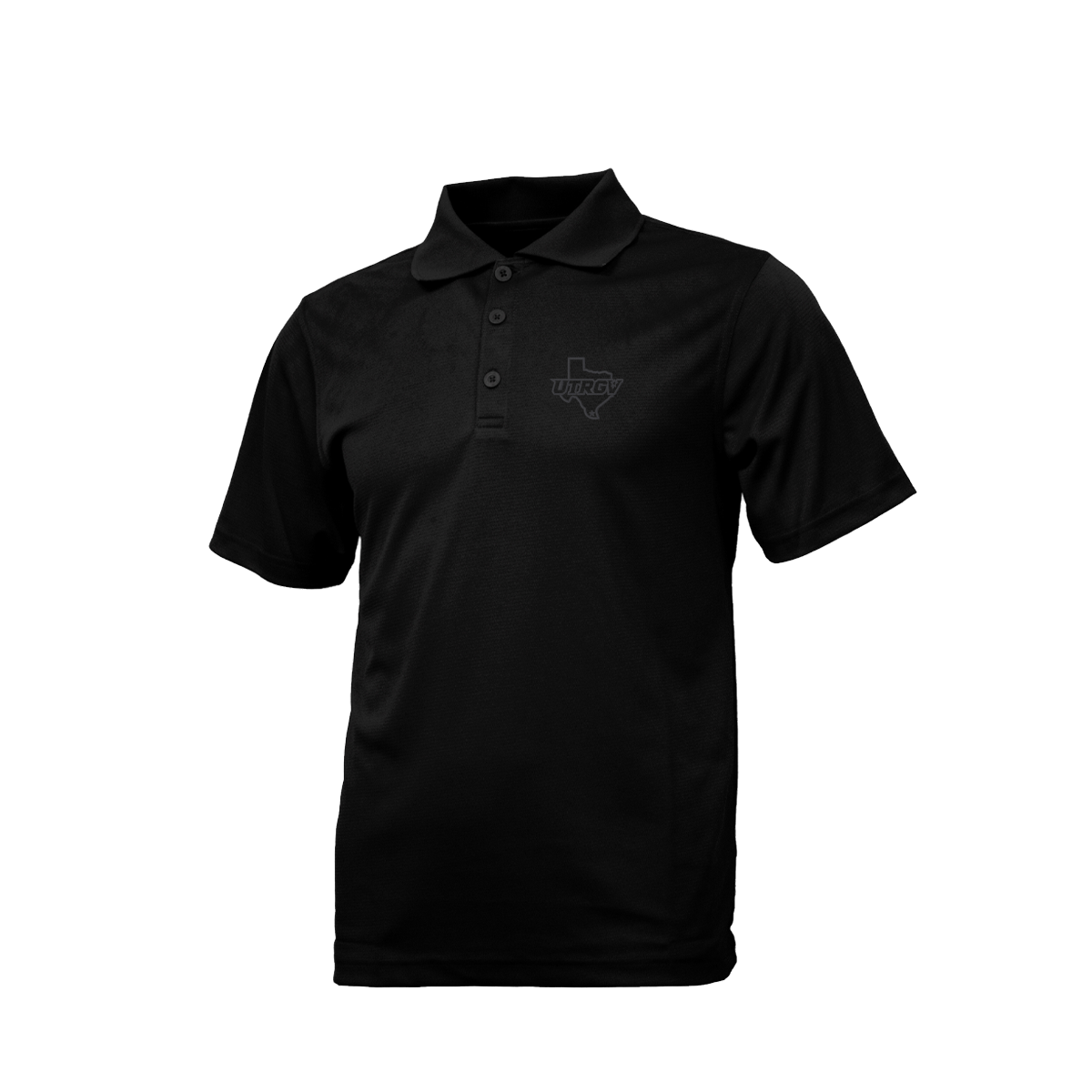 UTRGV™ Black Texas Logo Men's Polo - Black | Official Licensed Apparel