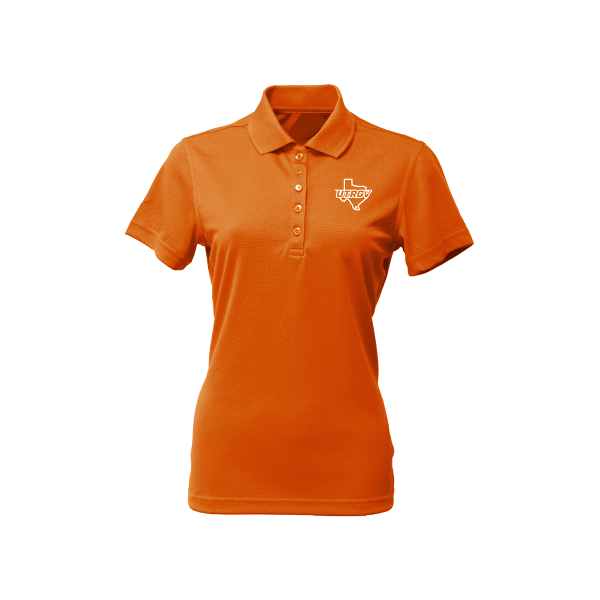UTRGV™ - White Texas Logo - Women's Orange Polo