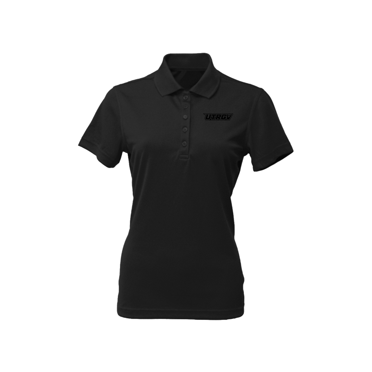 UTRGV™ - Black Primary Logo - Women's Black Polo