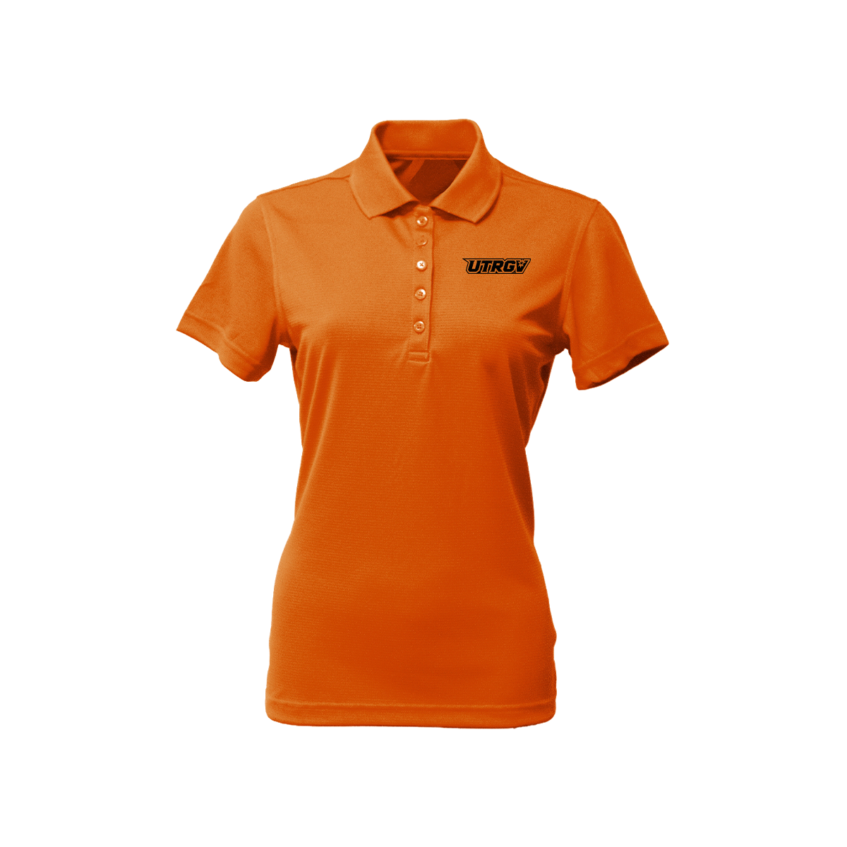 UTRGV™ - Black Primary Logo - Women's Orange Polo