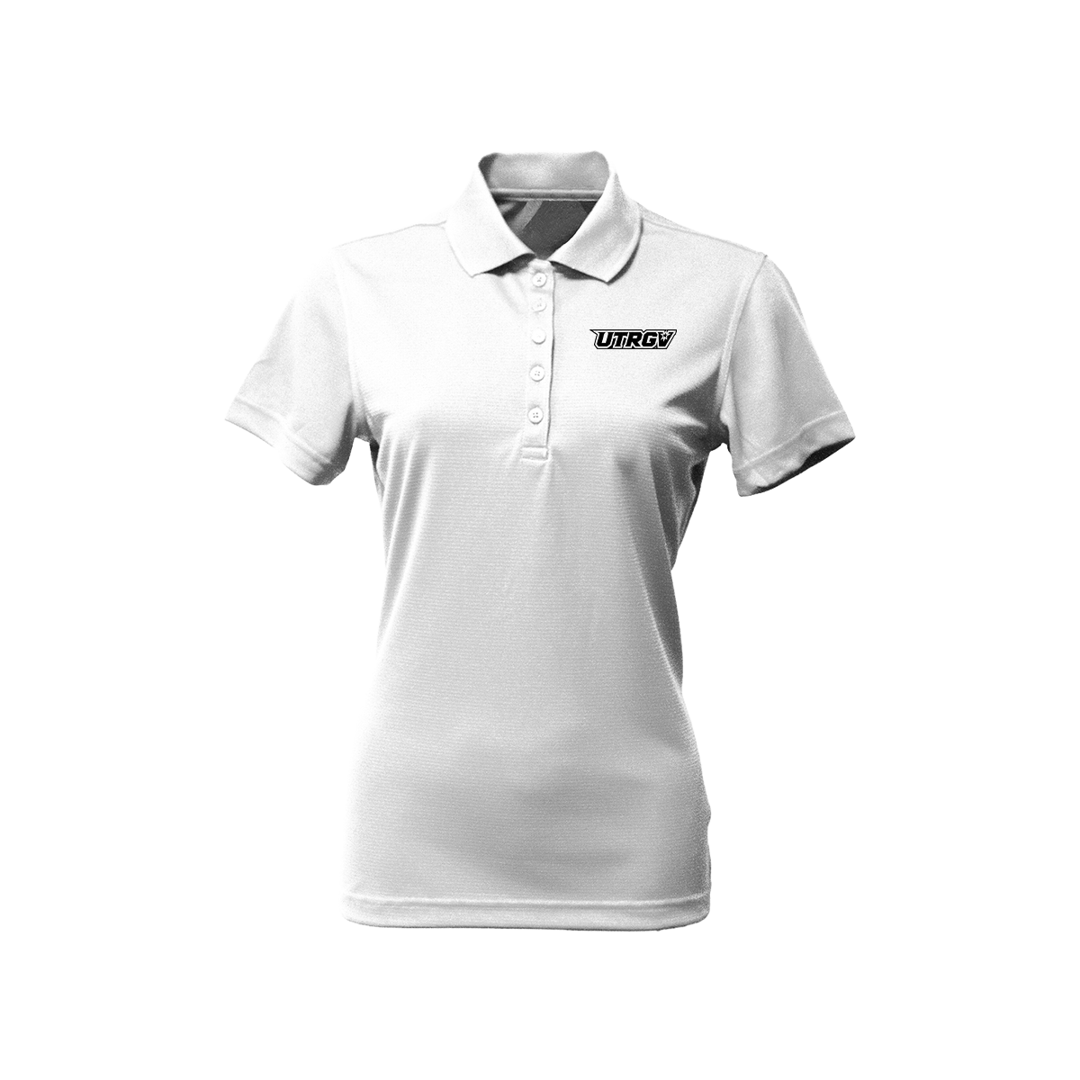 UTRGV™ - Black Primary Logo - Women's White Polo
