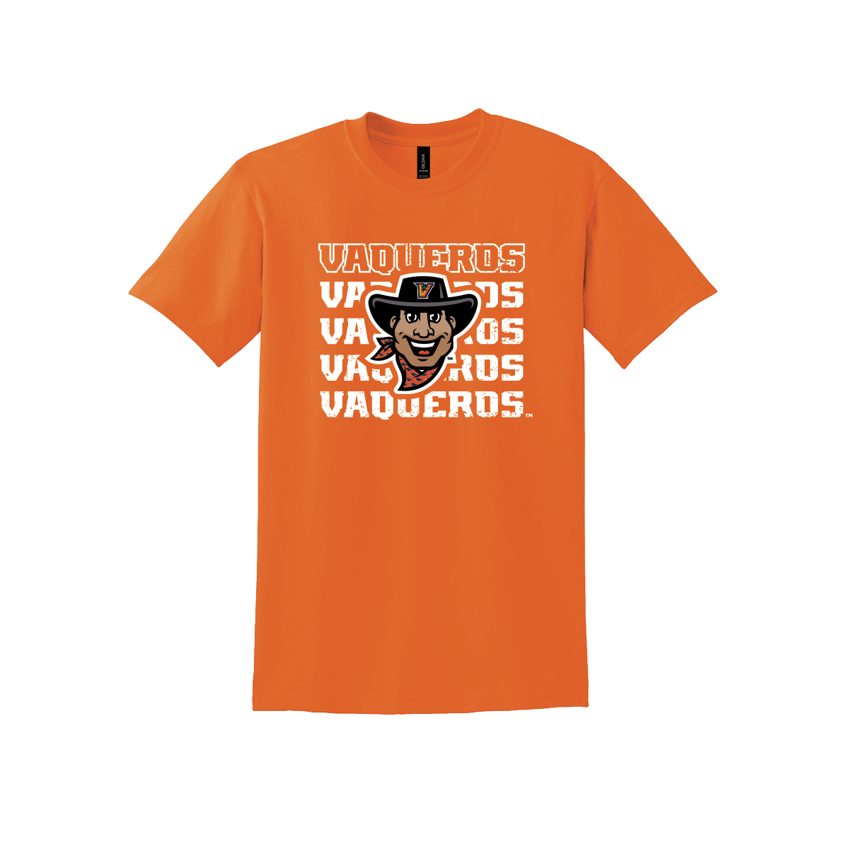 UTRGV™ Stacked Type Mascot Performance T-Shirt - Orange | Official Licensed Apparel