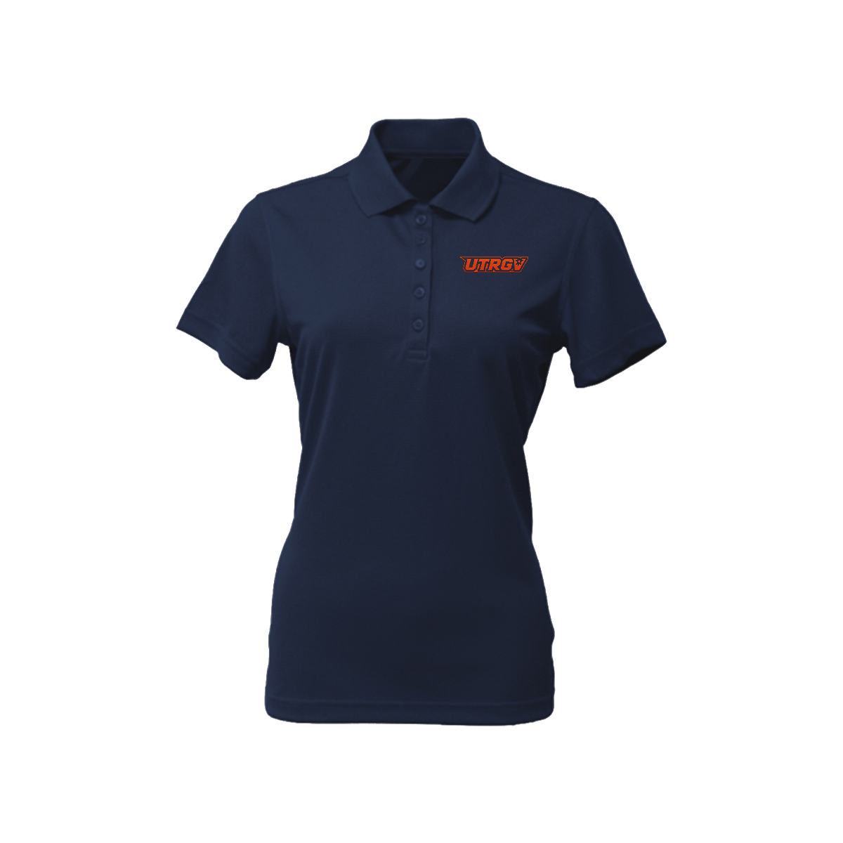 UTRGV™ - Orange Primary Logo - Women's Navy Polo