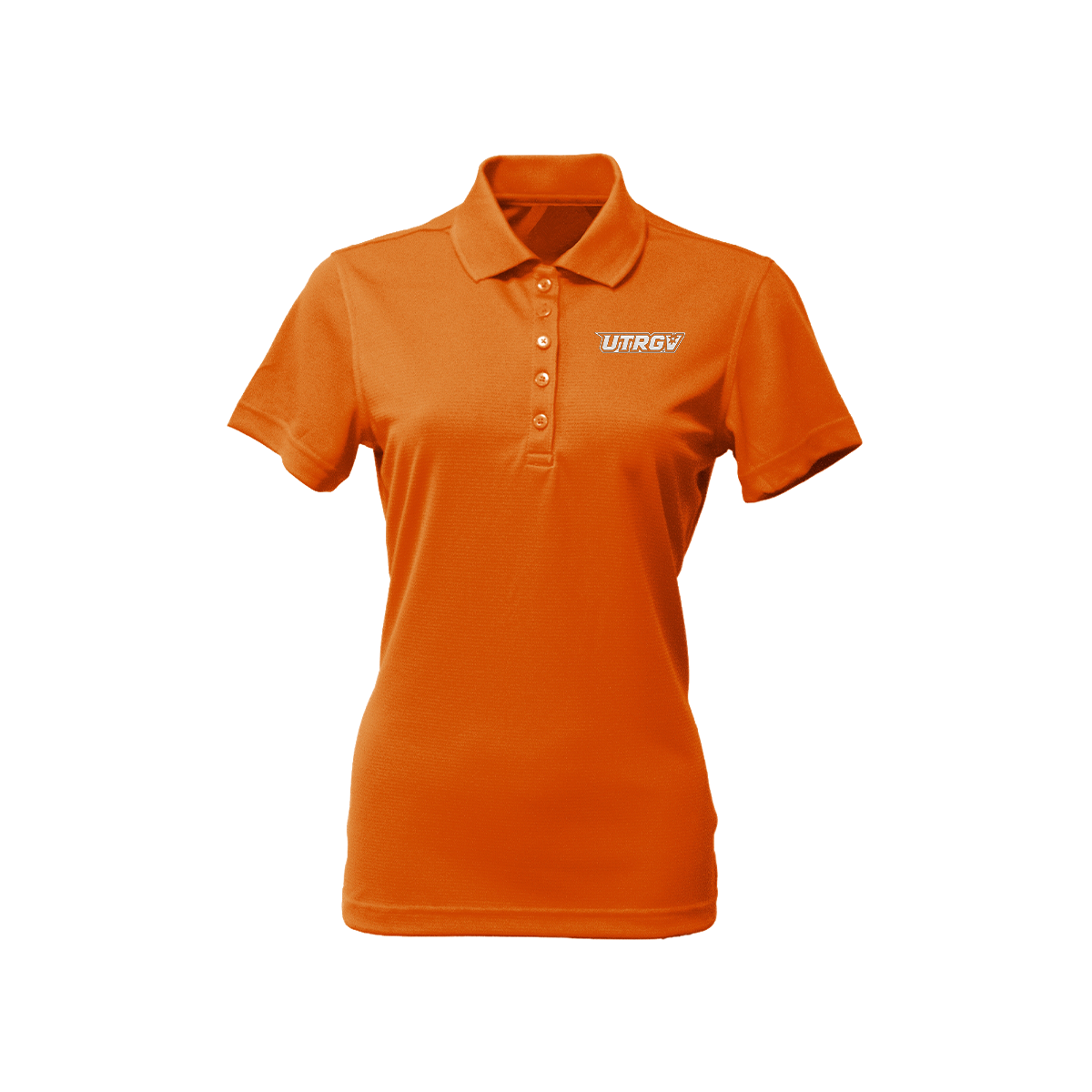UTRGV™ - White Primary Logo - Women's Orange Polo