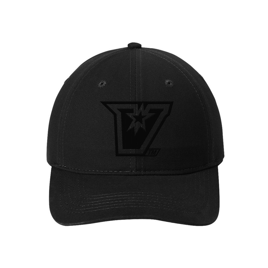 UTRGV™ Embroidered Blackout V Logo Dad Cap - Black | Official Licensed Headwear