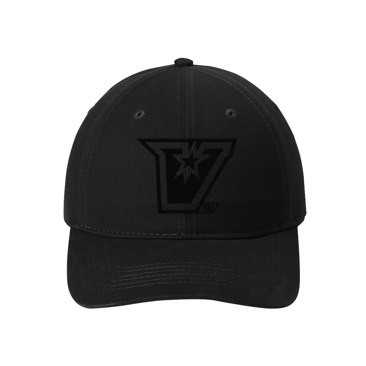 UTRGV™ Embroidered Blackout V Logo Dad Cap - Black | Official Licensed Headwear