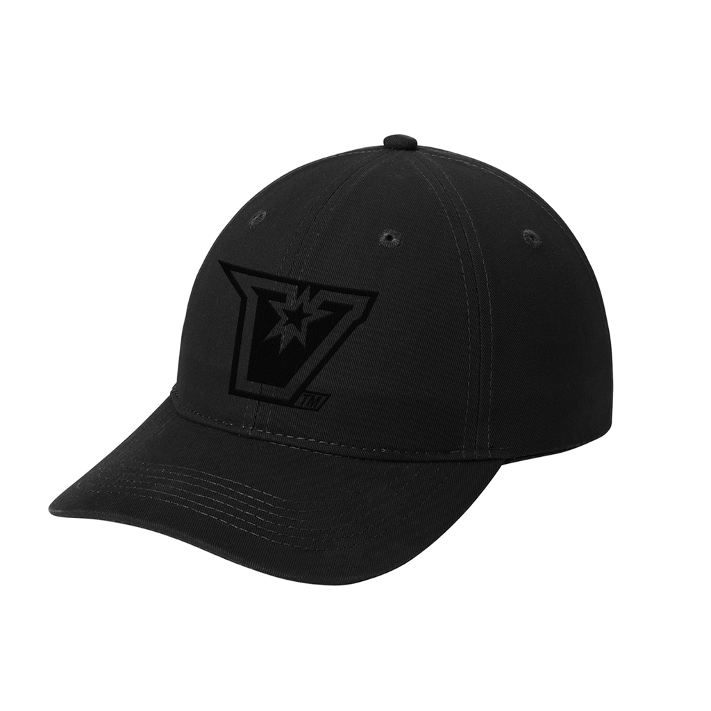 UTRGV™ Embroidered Blackout V Logo Dad Cap - Black | Official Licensed Headwear