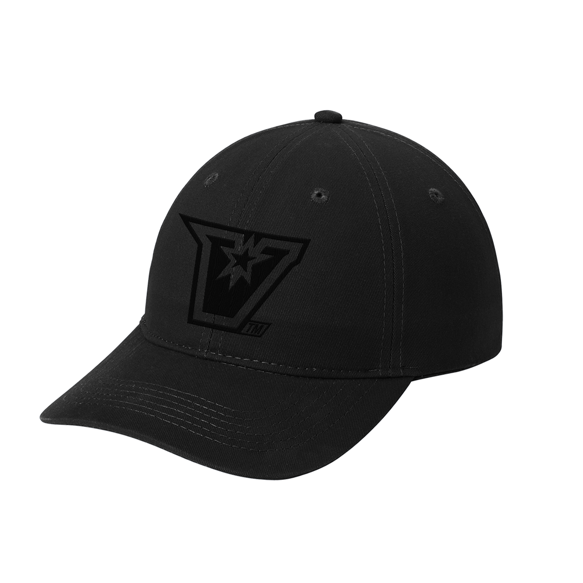 UTRGV™ Embroidered Blackout V Logo Dad Cap - Black | Official Licensed Headwear