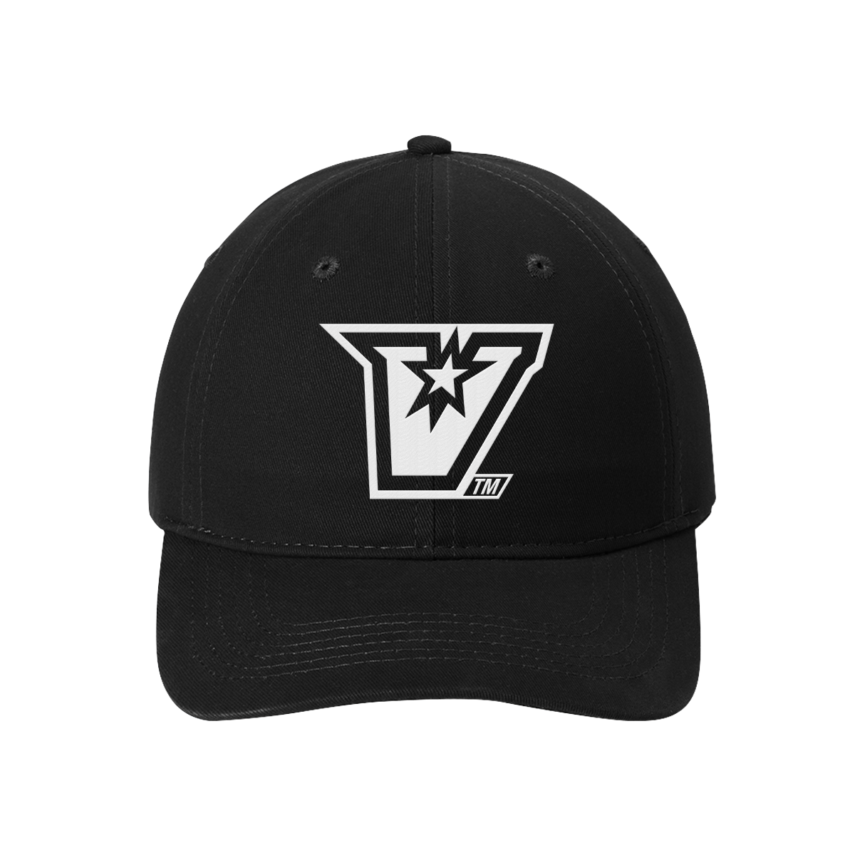 UTRGV™ Embroidered V Logo Dad Cap - Black/White | Official Licensed Headwear