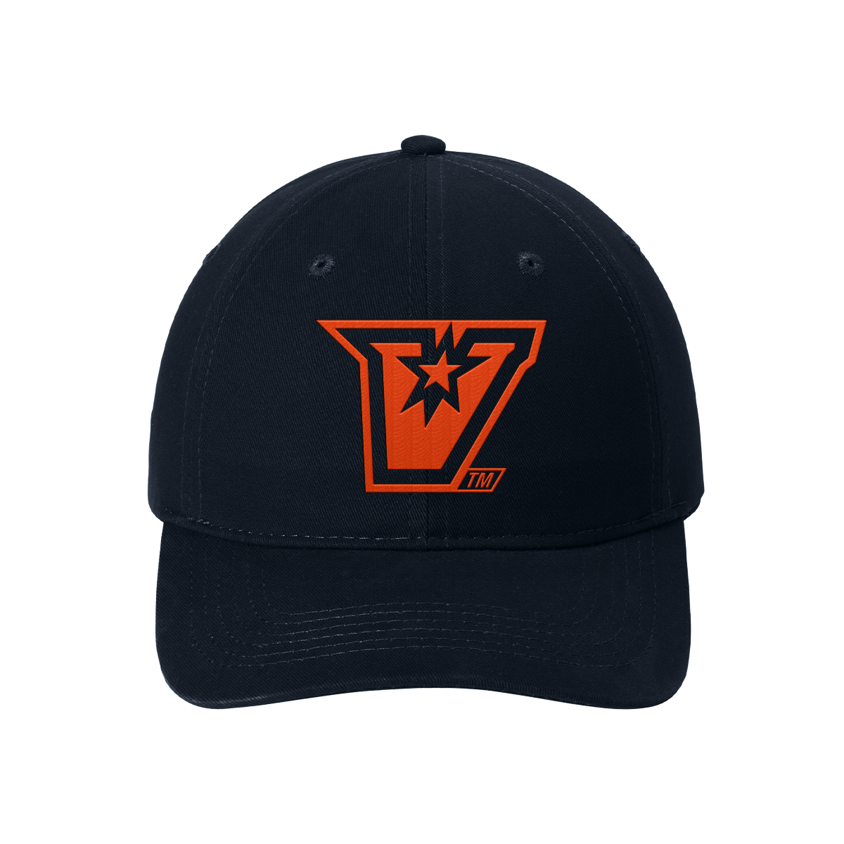 UTRGV™ Embroidered V Logo Dad Cap - Black/Orange | Official Licensed Headwear