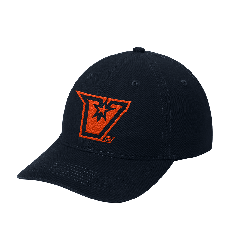 UTRGV™ Embroidered V Logo Dad Cap - Black/Orange | Official Licensed Headwear