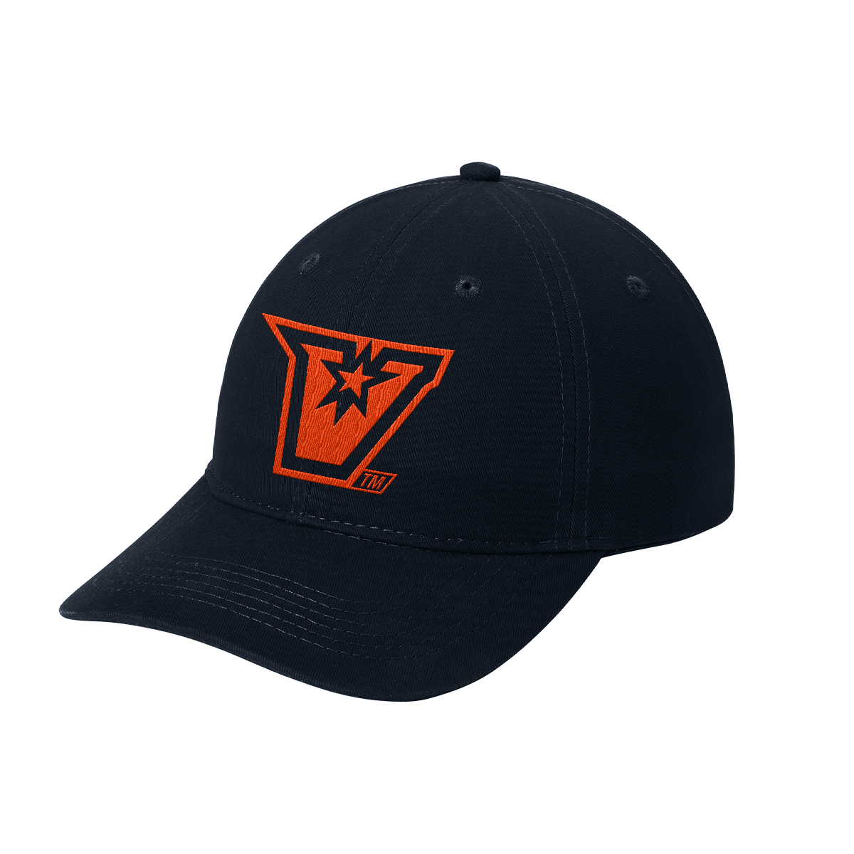 UTRGV™ Embroidered V Logo Dad Cap - Black/Orange | Official Licensed Headwear