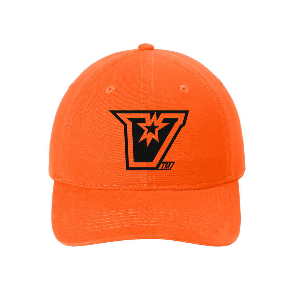 UTRGV™ Embroidered V Logo Dad Cap - Orange/Black | Official Licensed Headwear