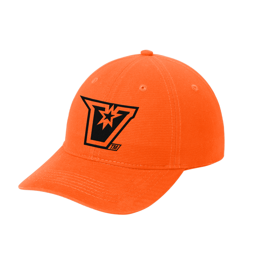 UTRGV™ Embroidered V Logo Dad Cap - Orange/Black | Official Licensed Headwear