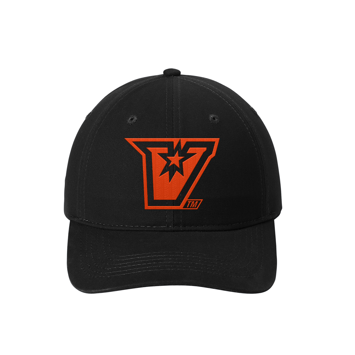 UTRGV™ - Embroidered V-Logo - Dad Cap - Black/Orange