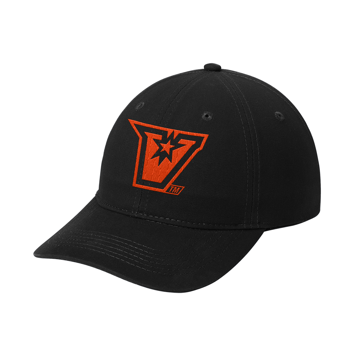 UTRGV™ - Embroidered V-Logo - Dad Cap - Black/Orange