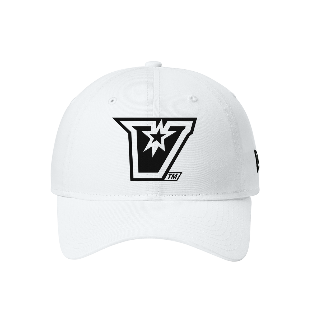 UTRGV™ - Embroidered V-Logo - New Era® Adjustable Unstructured Cap – White/Black