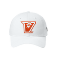 UTRGV™ - Embroidered V-Logo - New Era® Adjustable Unstructured Cap – White/Orange