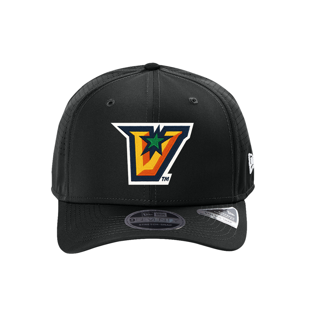 UTRGV™ Full Color V Logo Stretch Fit Cap - Black | Official Licensed New Era® Headwear