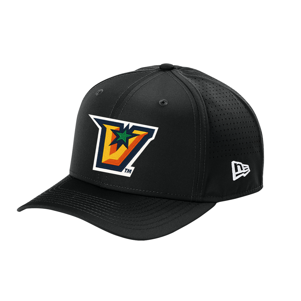 UTRGV™ Full Color V Logo Stretch Fit Cap - Black | Official Licensed New Era® Headwear