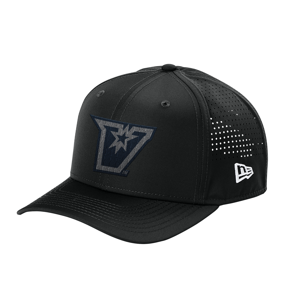 UTRGV™ - Embroidered V-Logo - New Era® 9SEVENTY® Perforated Snapback Cap - Black/Grey