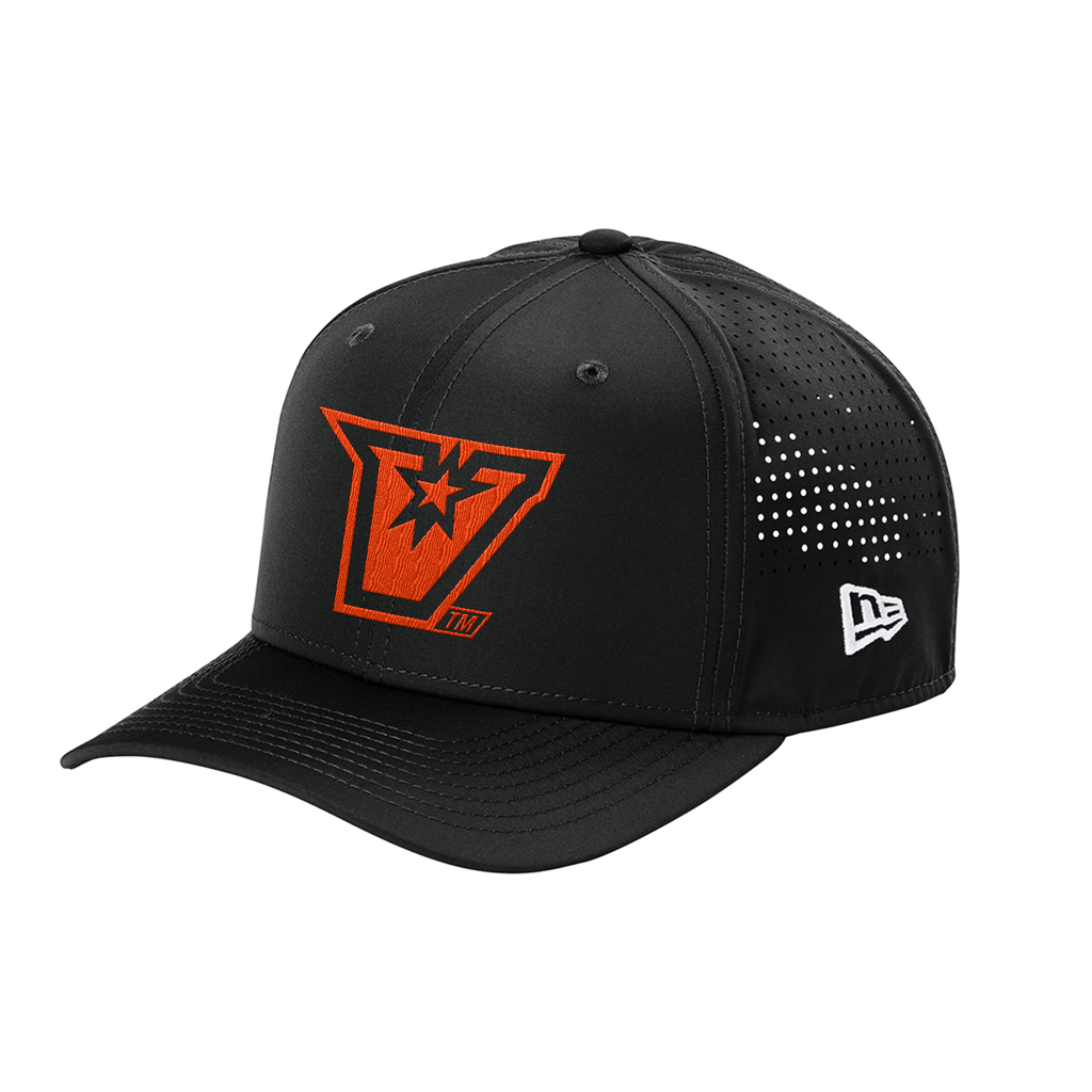UTRGV™ - Embroidered V-Logo - New Era® 9SEVENTY® Perforated Snapback Cap – Black/Orange